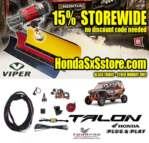 BLACK FRIDAY SALE - 15% off STOREWIDE  | HONDASXS - The  Honda Side by Side Club!