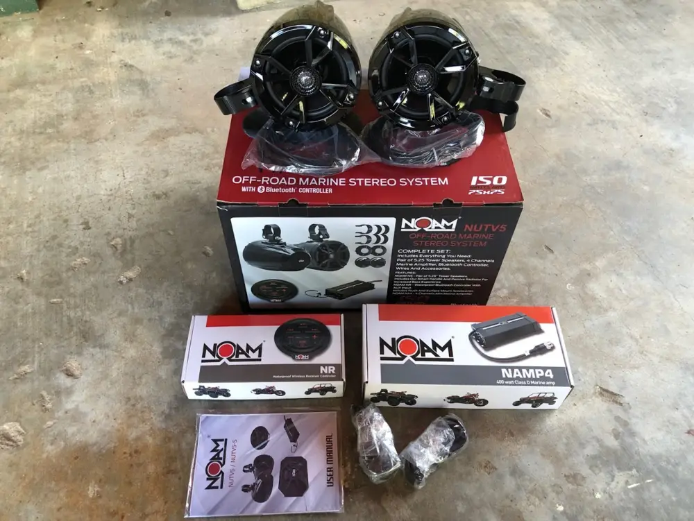 Noam best sale motorcycle speakers