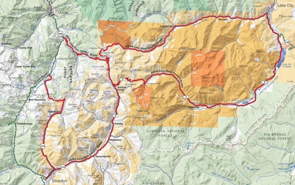 Alpine Loop Map