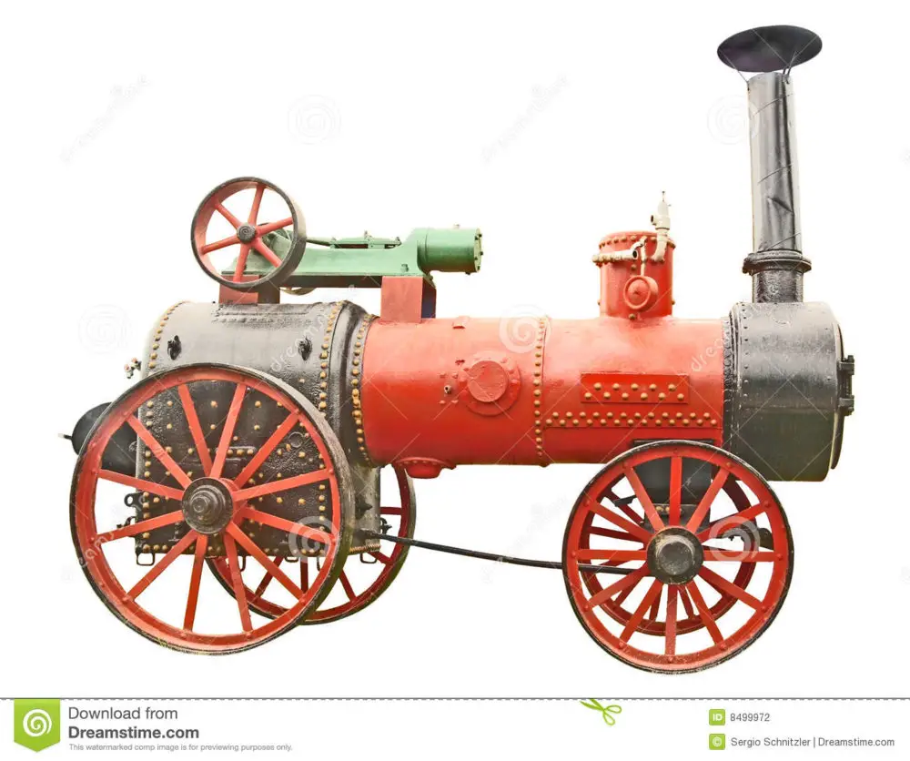 Antique steam tractor 8499972