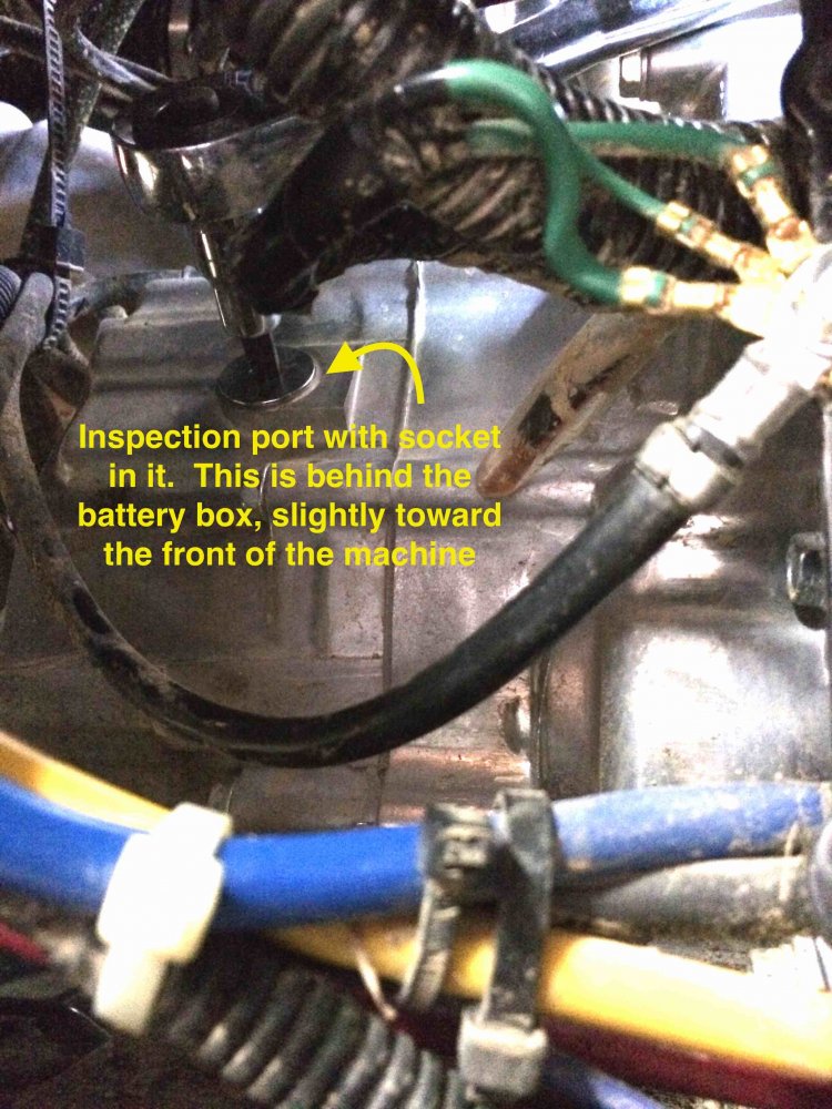 Close up of inspection port