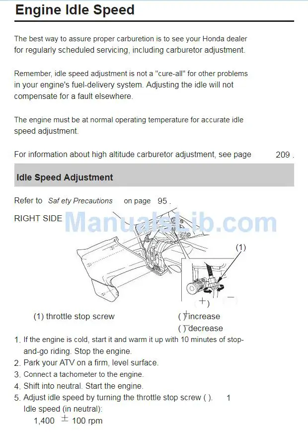 Idle speed