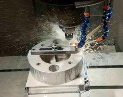 Wheel spacer machining