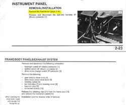 Instrument panel removal