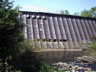 6  back side of Redridge Steel Dam  low water