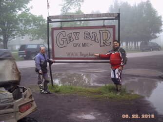 36  Tom and me at Gay Bar sign