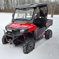 SXS new rt side with decals in snow