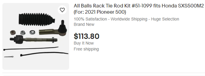 2023 03 02 12 22 02 2021 Tie Rod End Pioneer 500 for sale   eBay