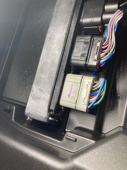 700   Blue Taped Wire Under Connectors in Battery Box
