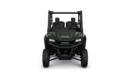 25 Honda Pioneer 700 4 Deluxe Black Forest Green Front