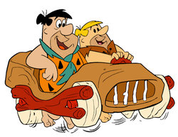 Fred Flintstone Barney Rubble Car