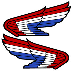 Red White and Blue Honda Wing